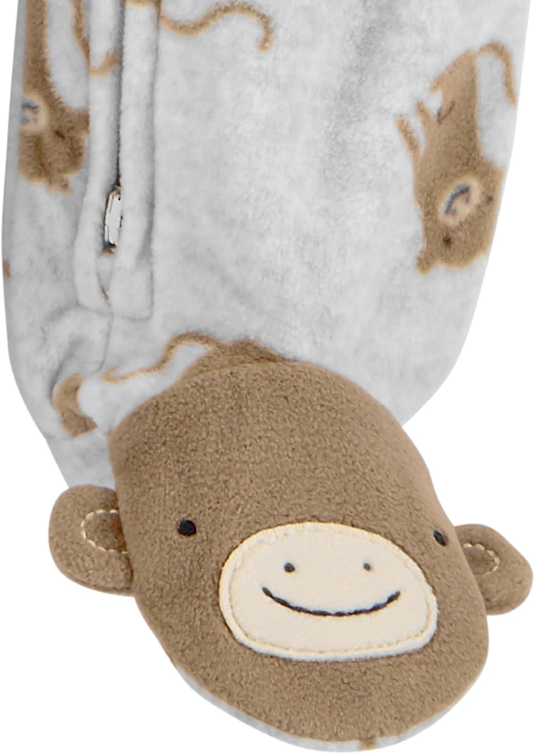 image:imageSimple Joys by Carters Unisex Baby 2pack Neutral Fleece Footed Sleep and PlayGrey MonkeyWhite Owl