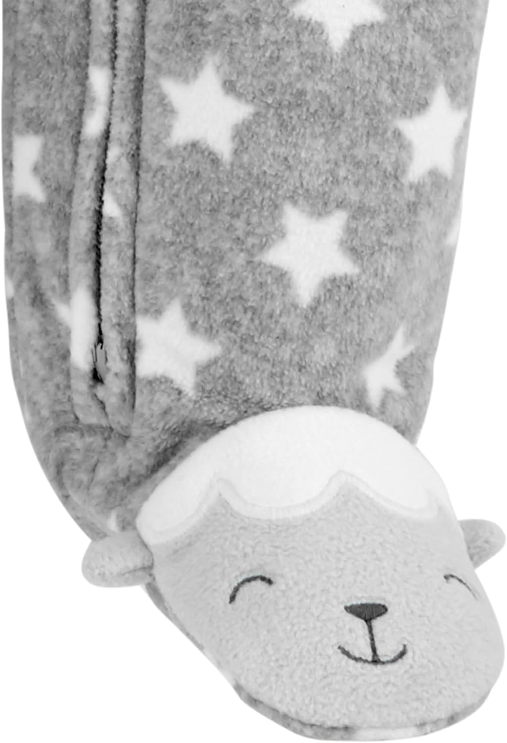 image:imageSimple Joys by Carters Unisex Baby 2pack Neutral Fleece Footed Sleep and PlayGrey StarsMint Green Elephant