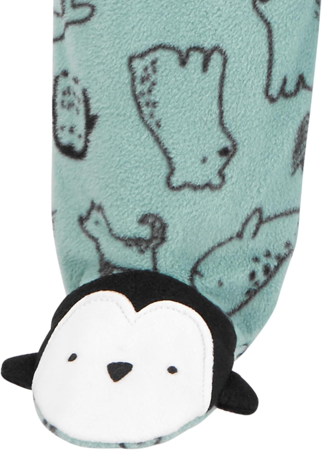 image:imageSimple Joys by Carters Unisex Baby 2pack Neutral Fleece Footed Sleep and PlayRust StripeSpruce Green Forest Animals