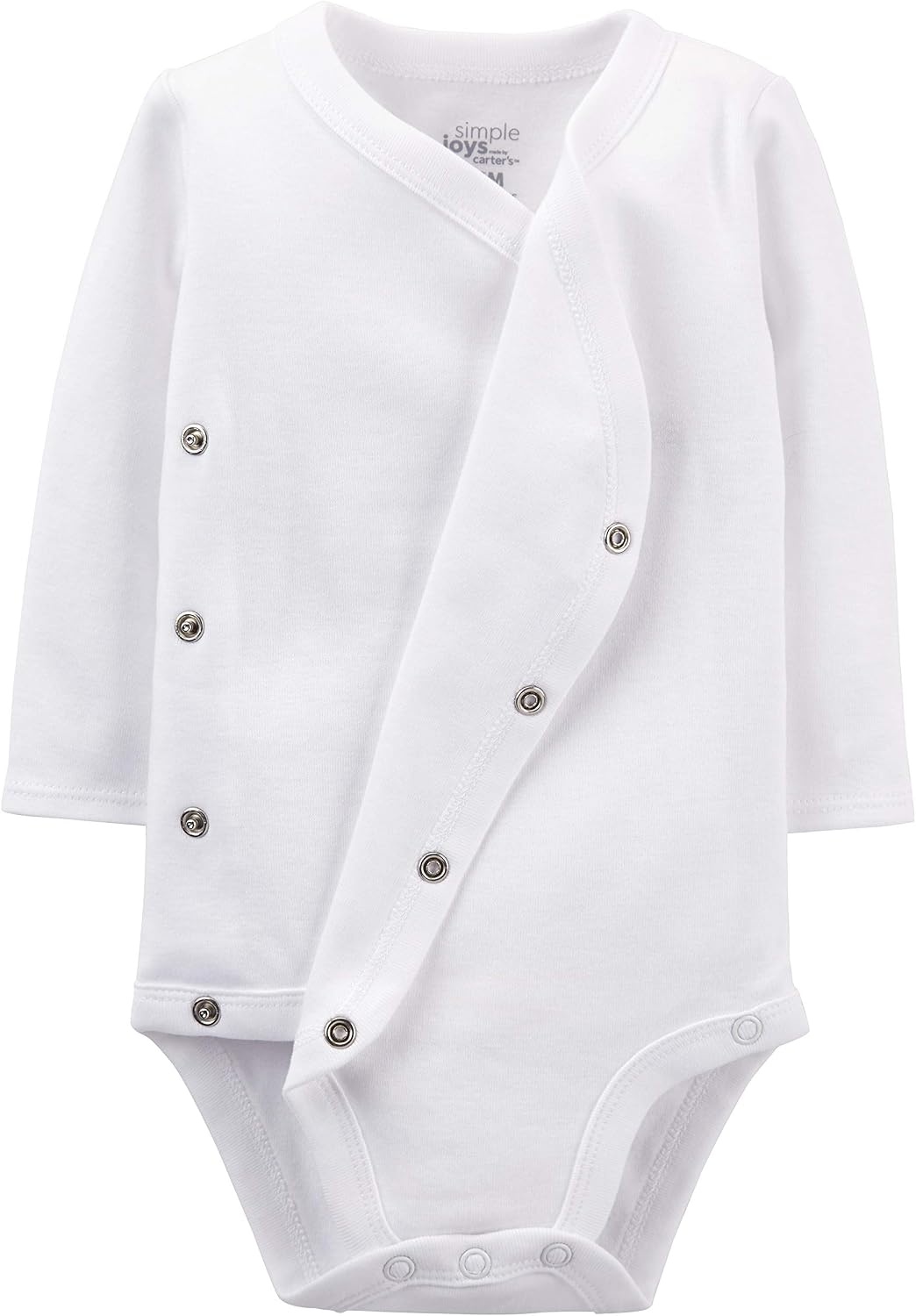 image:imageSimple Joys by Carters Unisex Baby 4pack Side Snap BodysuitWhite