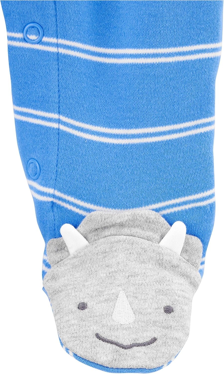 image:imageSimple Joys by Carters babyboys 2way Zip Thermal Footed Sleep and Play Pack of 2Blue StripeWhite Sharks