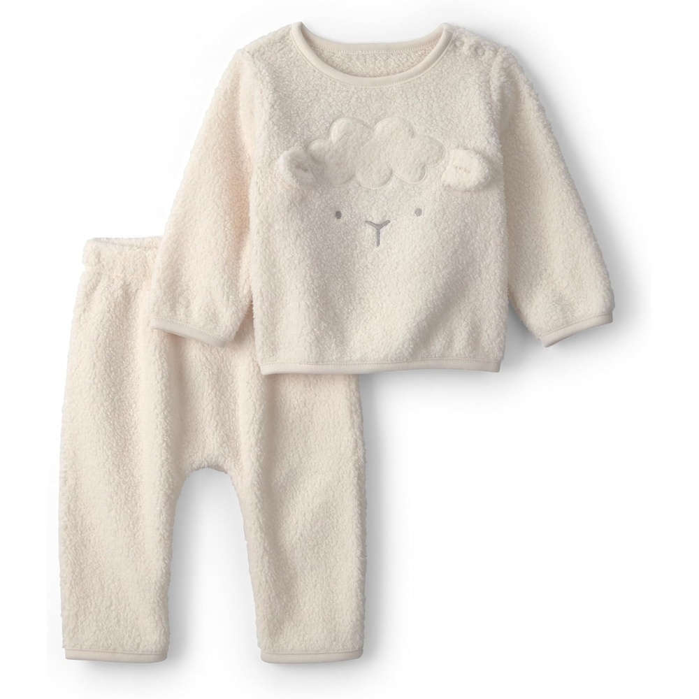image:imageCarters Baby 2piece Sweater Knit SetIvory Lamb Art
