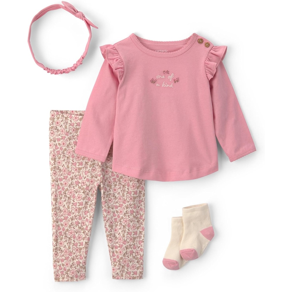 image:imageCarters Baby 4Piece Pant SetPink