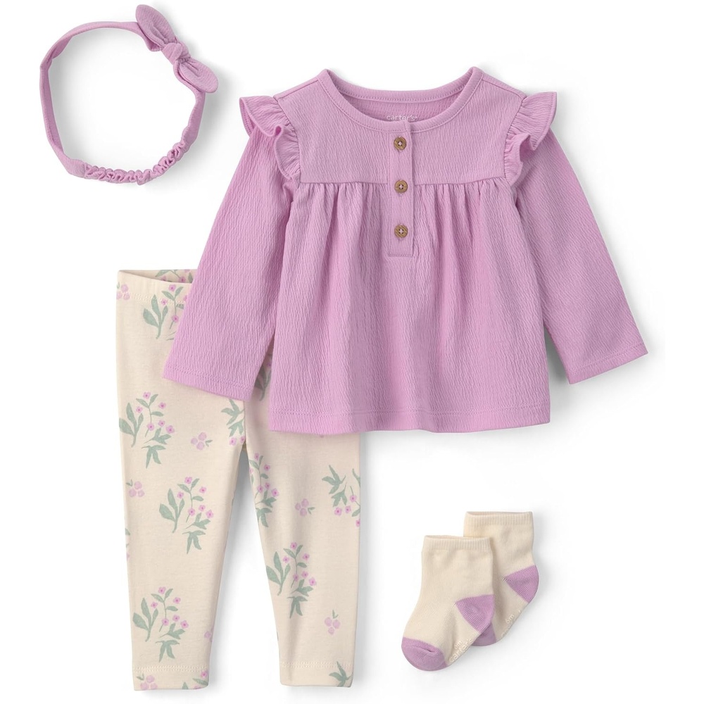 image:imageCarters Baby 4Piece Pant SetPurple