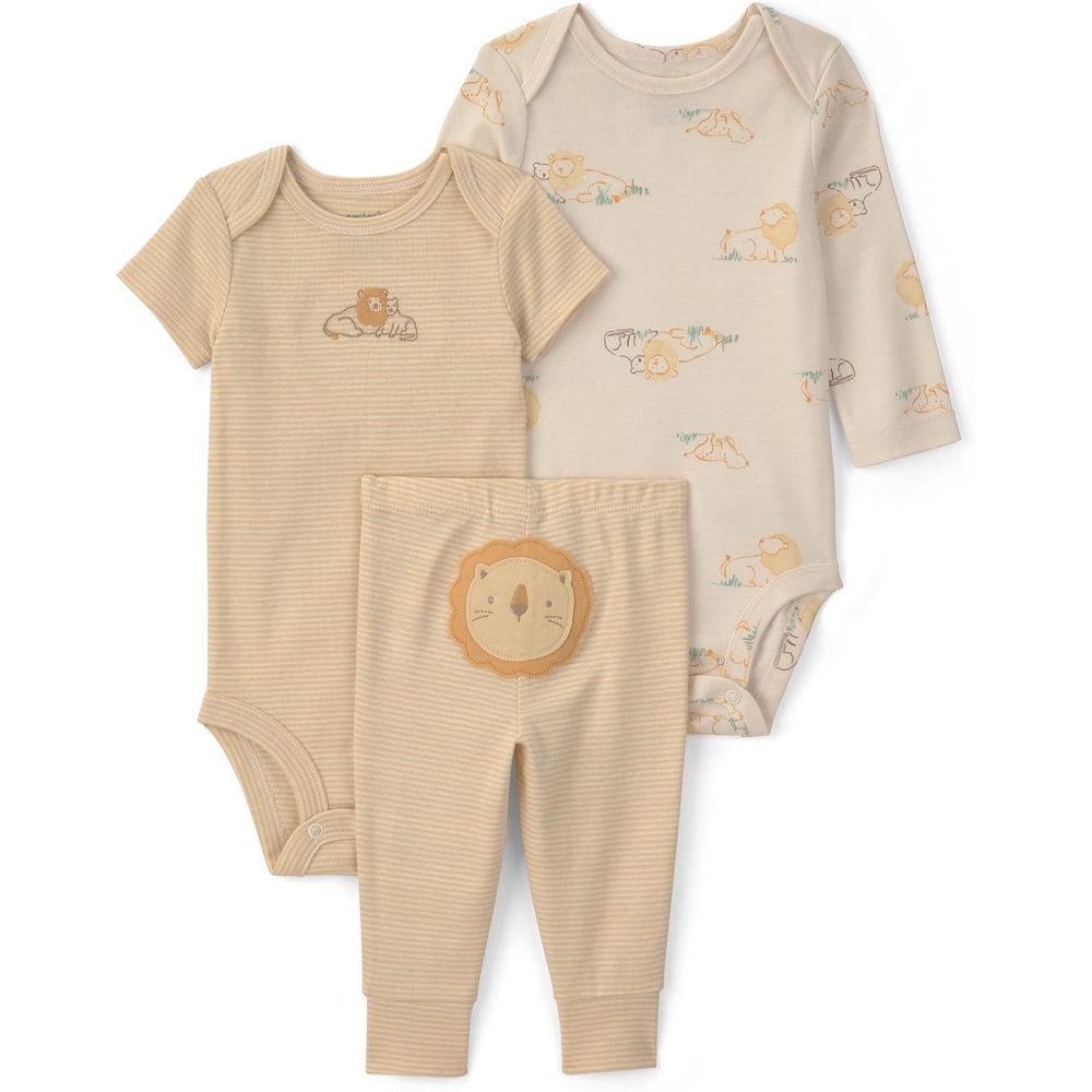 image:imageCarters Baby Boys 3piece Pant SetYellowIvory
