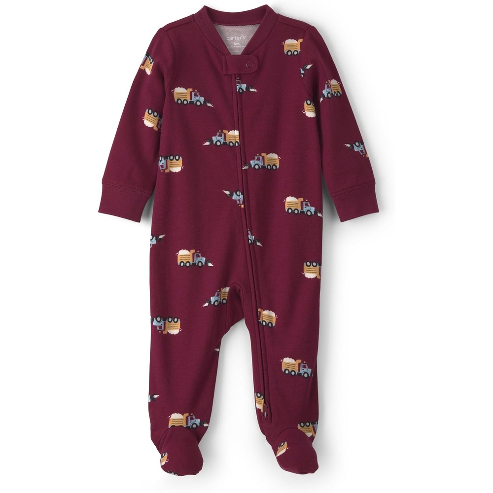image:imageCarters Baby Boys Interlock Sleep and PlaySnow Plow Print