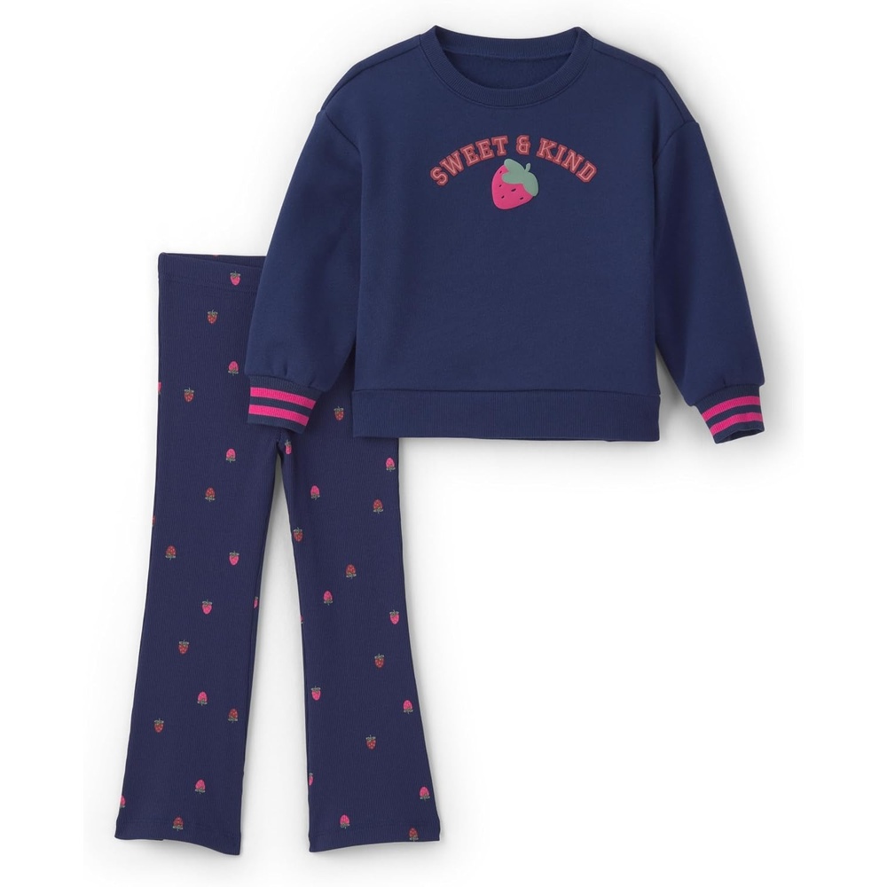 image:imageCarters Baby Girls 2piece Pant SetNavy Blue Strawberry