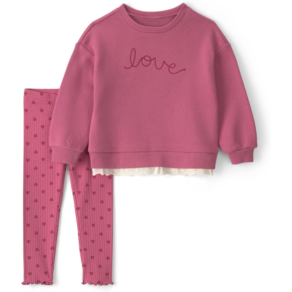 image:imageCarters Baby Girls 2piece Pant SetPink Love