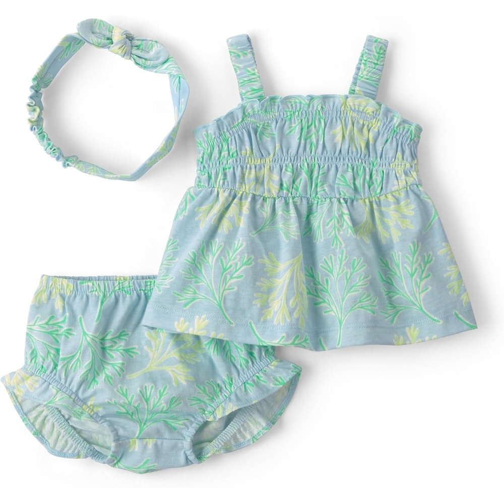 image:imageCarters Baby Girls 3piece Diaper Cover SetSea Print