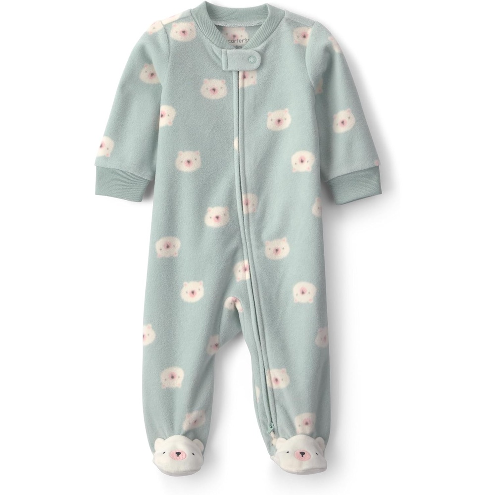 image:imageCarters Baby Girls Fleece Sleep and PlayBlue Bear