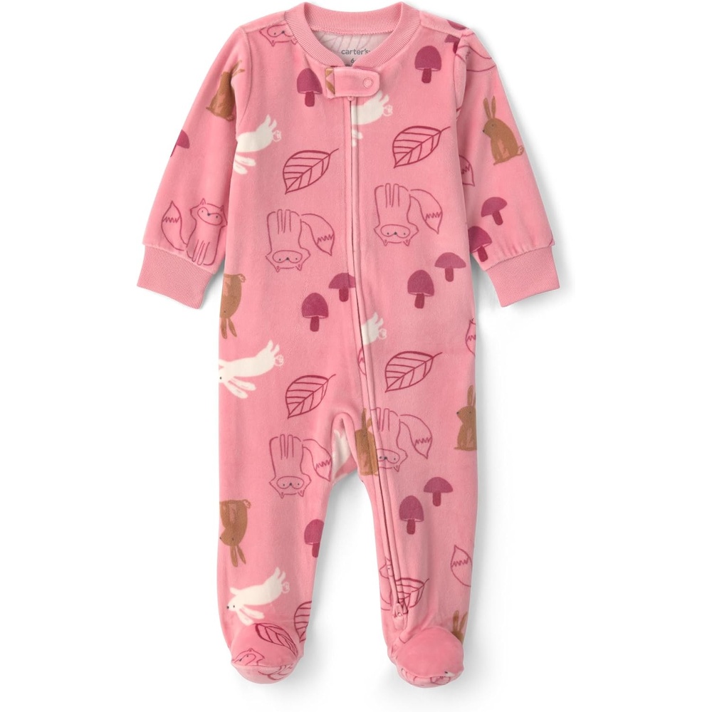image:imageCarters Baby Girls Fleece Sleep and PlayPink Fall Character