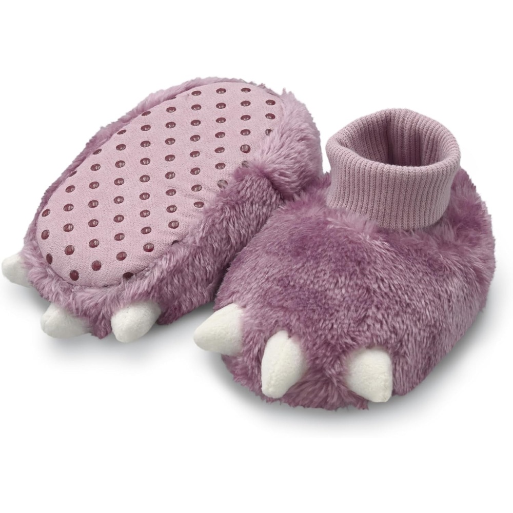 image:imageCarters Baby amp Toddler Claw Slipper Cozy AntiSlip Bootie for BabiesLilac