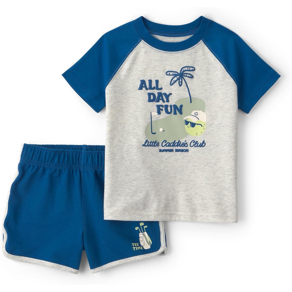 image:imageCarters Boys 2piece Short SetBlueGray Beach
