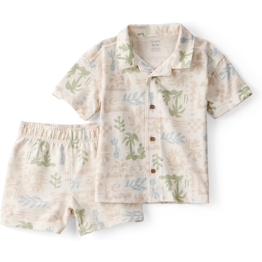 image:imageCarters Boys 2piece Short SetCream