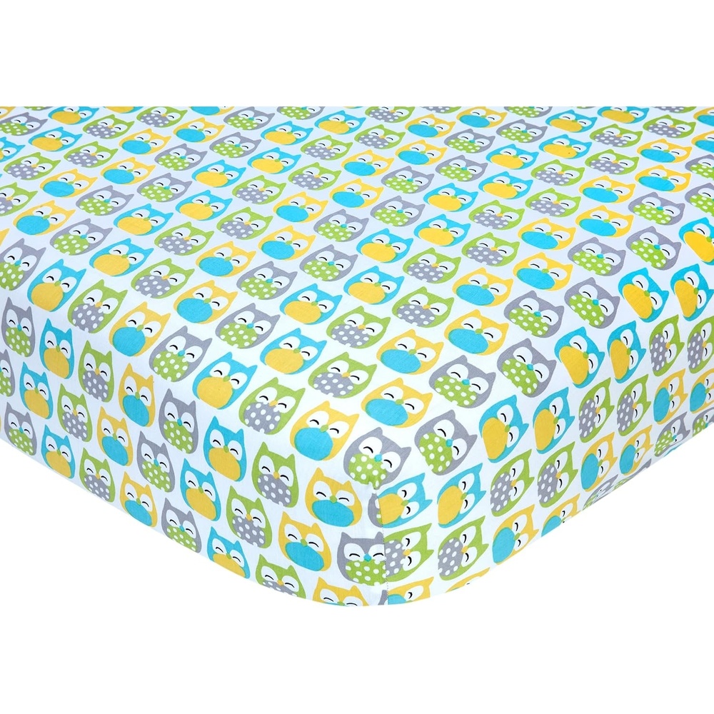 image:imageCarters Navy wWhite Stars Crib SheetOwl