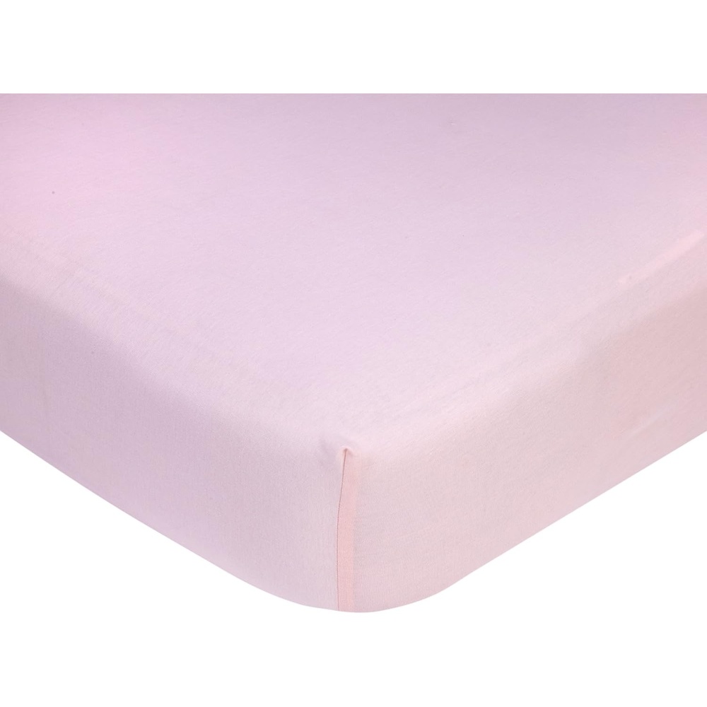 image:imageCarters Navy wWhite Stars Crib SheetSolid Pink Cotton Knit