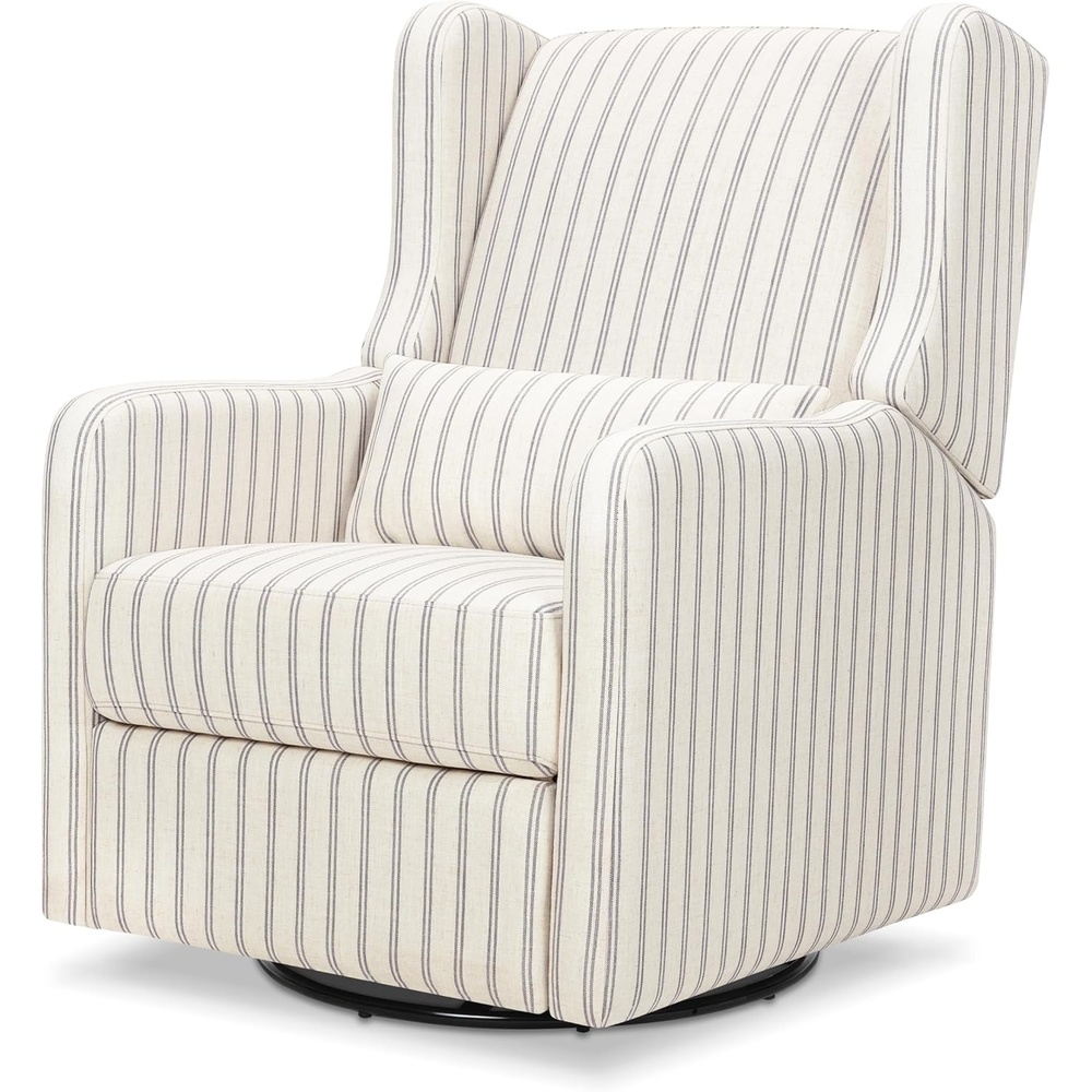 image:imageCarters by DaVinci Arlo Recliner Performance Charcoal LinenPerformance Charcoal Double Stripe Linen