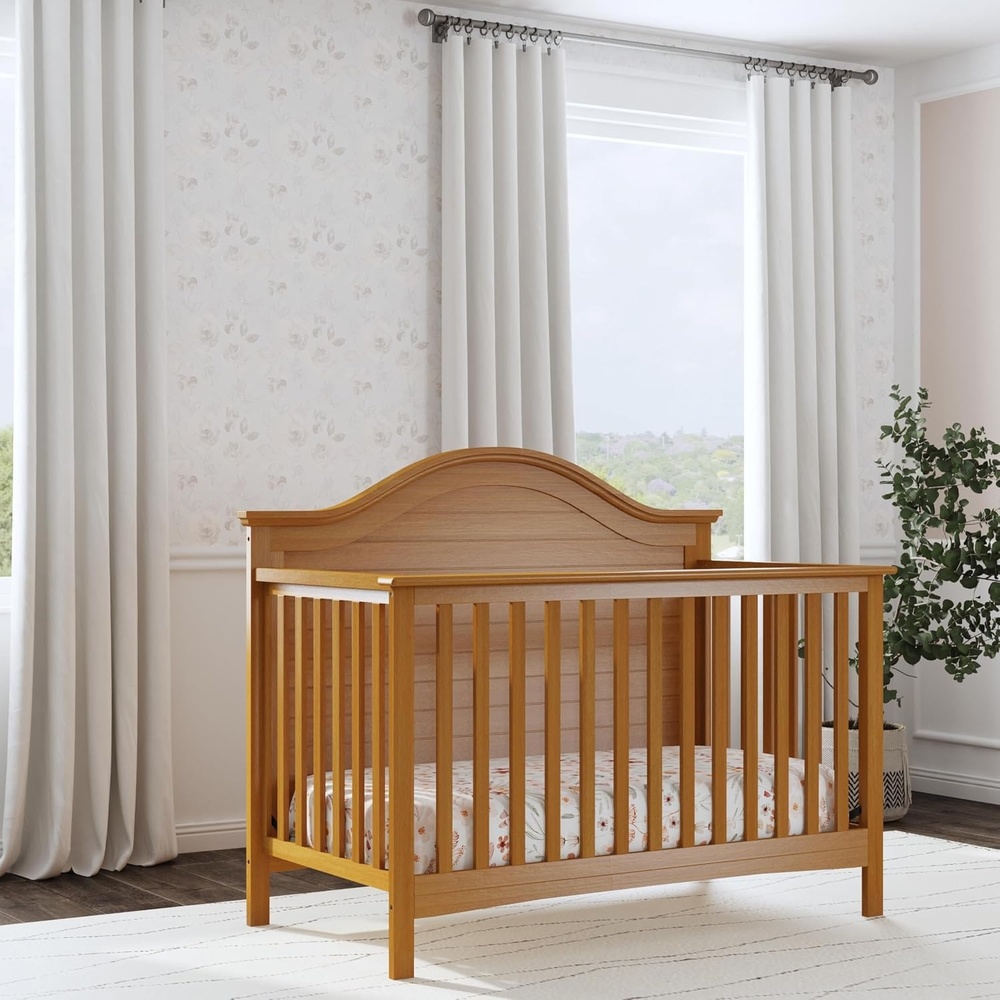 image:imageCarters by Davinci Nolan 4in1 Convertible Crib in Chestnut Greenguard Gold CertifiedChestnut