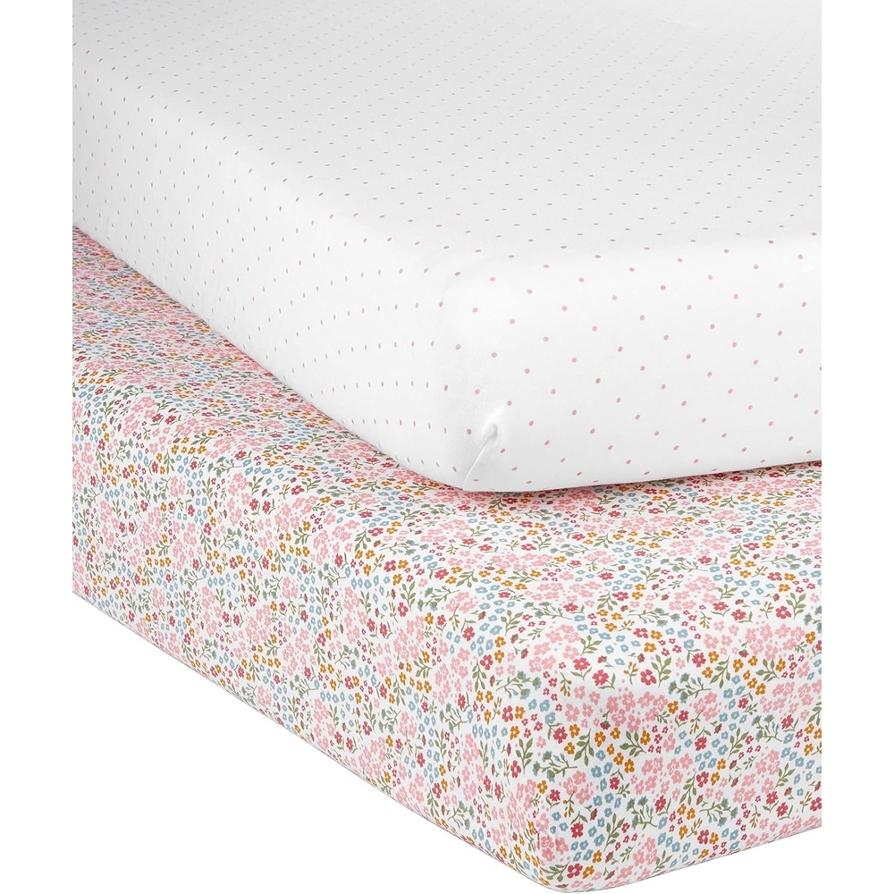 image:imageSimple Joys by Carters Baby 2Pack Cotton Crib SheetsFloralDots