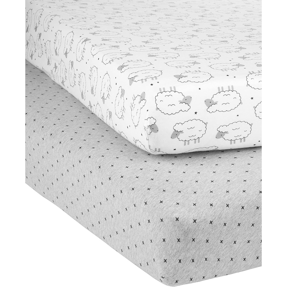 image:imageSimple Joys by Carters Baby 2Pack Cotton Crib SheetsSheepGeo