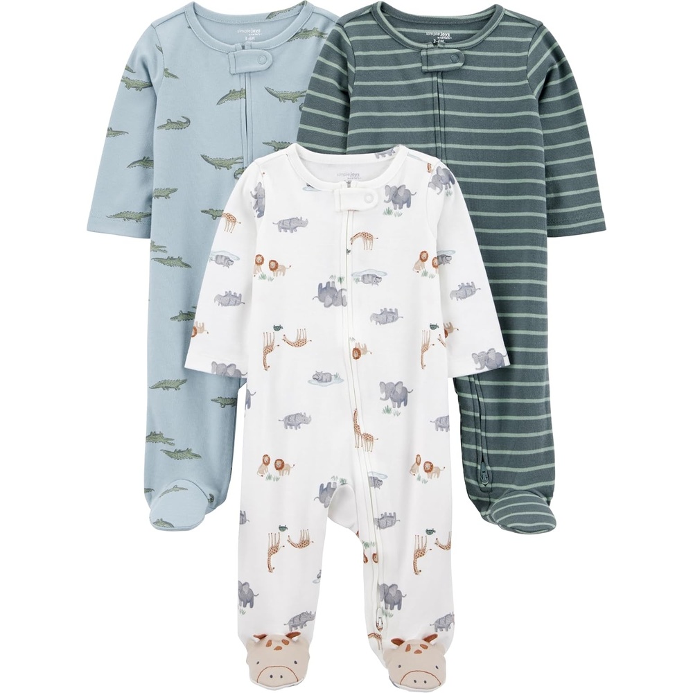image:imageSimple Joys by Carters Baby 3Pack Neutral Sleep and PlayStripe Safari
