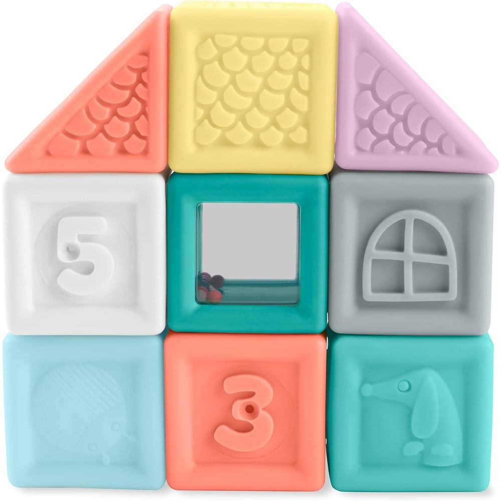 image:imageSimple Joys by Carters Baby Squeeze Blocks Multicolor 9 Pieces Age 6m to 3 YearsMulticolor