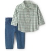 Green Indigo Flannel Check