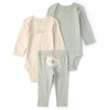 Green Cream Stripe Polar Bear