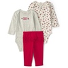 Red Grey Floral