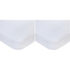 image:imageCarters Waterproof Fitted Quilted Crib and Toddler Protective Mattress Pad Cover WhiteWhite