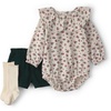 Cream Green Floral