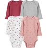 Dusty Pink/Grey/Light Burgundy/White Floral
