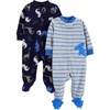 Blue Dinosaur/Grey Stripe