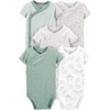 Green/Grey Forest Animals/Light Grey Heather/Mint Green Stripe/White Llama