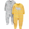 Grey Cow/Yellow Hippo
