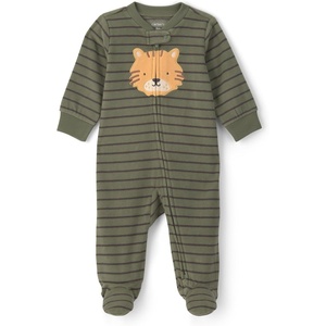 Carter’s Baby Boys’ Fleece Sleep and Play(Green Stripe)