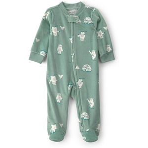 Carter’s Baby Boys’ Fleece Sleep and Play(Green Yeti)