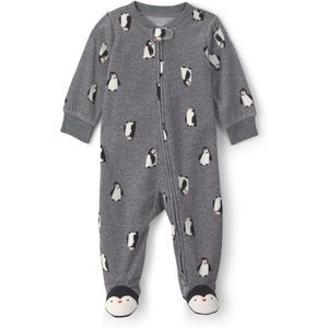 Carter’s Baby Boys’ Fleece Sleep and Play(Grey Penguin)
