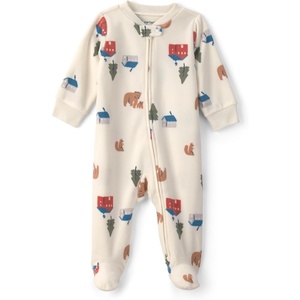 Carter’s Baby Boys’ Fleece Sleep and Play(Ivory Cream Bear Cabin)