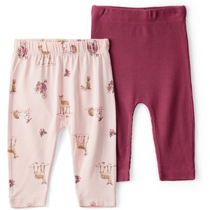 Carter’s Baby Boys’ Purelysoft 2-Pack Pant(Burgundy Deer Print)