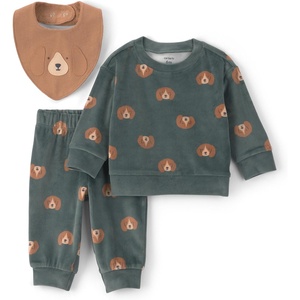 Carter’s Baby Girls’ 3-piece Pant Set(Dog Green)