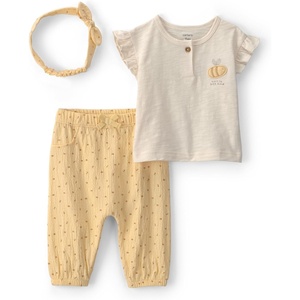Carter’s Baby Girls’ 3-piece Pant Set(Yellow Bee Art)