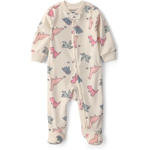 Carter’s Baby Girls’ Fleece Sleep and Play(Ivory Cream Dino Print)