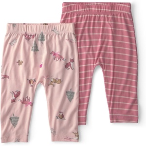 Carter’s Baby Girls’ Purelysoft 2-Pack Pant(Pink Woodland Print)