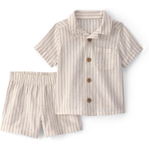 Carter’s Boys’ 2-piece Short Set(Beige Striped)