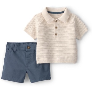 Carter’s Boys’ 2-piece Short Set(Cream/Blue)