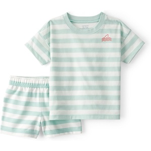 Carter’s Boys’ 2-piece Short Set(Mint Blue)