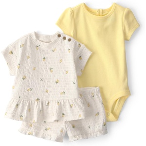 Carter’s baby-girls 3-Piece Short Set(Yellow Lemons)