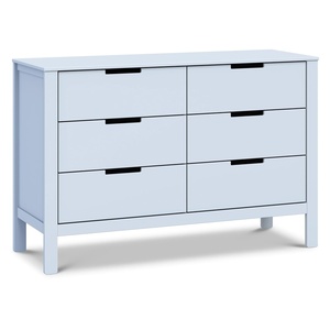 Carter’s by Davinci Colby 6-Drawer Double Dresser in Powder Blue, GREENGUARD Gold Certified(Powder Blue)