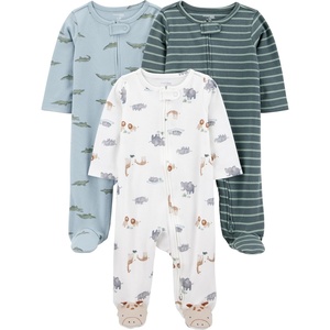 Simple Joys by Carter’s Baby 3-Pack Neutral Sleep and Play(Stripe Safari)